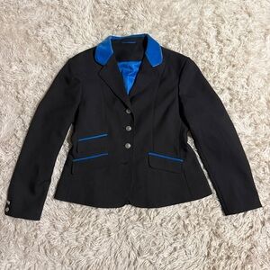 Women’s Size 12 Black Shires Horseback Riding Show Coat. Missing button.